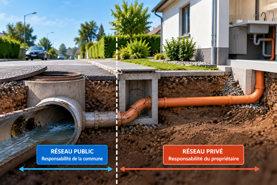  Égout bouché problème public ou privé